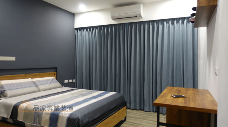 老屋翻新費用案例，臥室採用木質元素與現代風設計